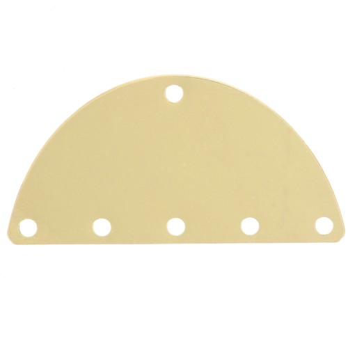 15x30mm Half-moon weaving and mounting accessory - Gold Tone x1