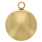 10mm 304L stainless steel Round domed charm - Gold x1