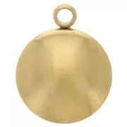 10mm 304L stainless steel Round domed charm - Gold x1