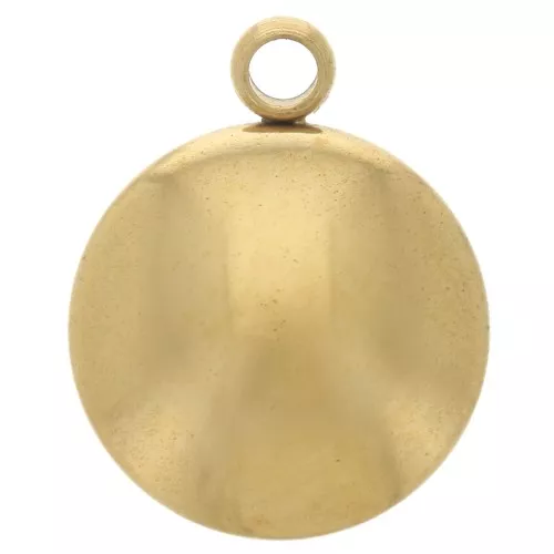 10mm 304L stainless steel Round domed charm - Gold x1
