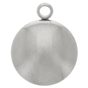 10mm 304L stainless steel Round domed charm x1|raw }}