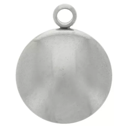 10mm 304L stainless steel Round domed charm x1