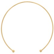 14.5cm 304L Stainless steel rigid choker with small balls - Gold x1|raw }}