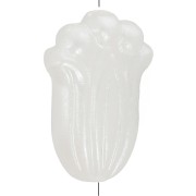 12x8mm Flower beads - Imitation freshwater pearl - Pearlescent white x6|raw }}