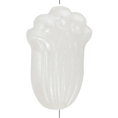 12x8mm Flower beads - Imitation freshwater pearl - Pearlescent white x6