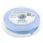 Blue - 2mm Jade thread - European braided nylon thread Griffin - Blue x20m 2mm Jade thread - European braided nylon thread Griffin - Blue x20m