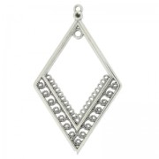 Diamond Spacer 62x36 mm Antique Silver Plating x1