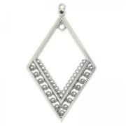 Diamond Spacer 62x36 mm Antique Silver Plating x1