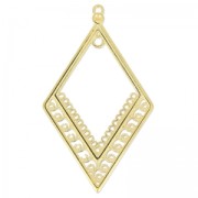 Diamond Spacer 62x36 mm fine Gold plated x1|raw }}
