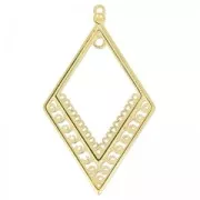 Diamond Spacer 62x36 mm fine Gold plated x1