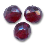 Fire Polished faceted round beads 10mm Fuchsia x10