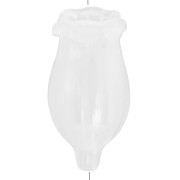 19x10mm acrylic flower bead - Transparent white x1|raw }}