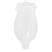 19x10mm acrylic flower bead - Transparent white x1