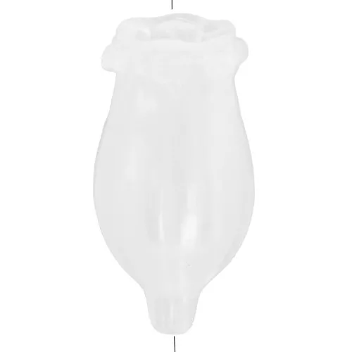 19x10mm acrylic flower bead - Transparent white x1