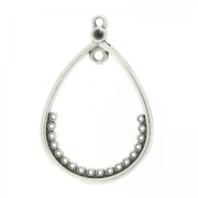 DropSpacer 40x27 mm Antique Silver Plating x1