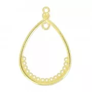 Drop Spacer 40x27 mm fine Gold plated x1