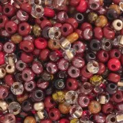 Preciosa Seed Beads 8/0 3 mm - Garnet Mix x20g