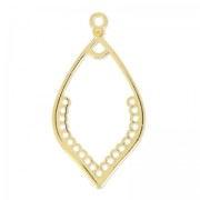 Leaf Spacer 41x22 mm fine Gold plated x1|raw }}