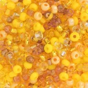 Preciosa Seed Beads 8/0 3 mm - Yellow Assortment x20g