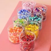 Preciosa 8/0 Seed Beads, 3 mm - Blue, Purple, and Pink Mix - 20 g
