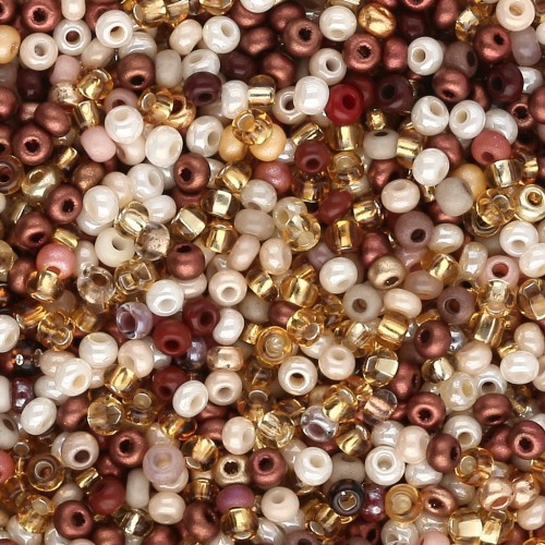 Preciosa Seed Beads 11/0 2 mm - Topaz Mix x20g