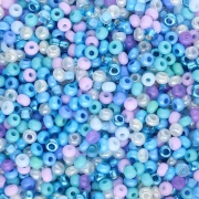 Preciosa Seed beads 11/0 2 mm - Mix Multi-Blue - Lilac x20g