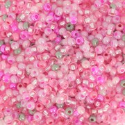Preciosa Seed Beads 11/0 2 mm - Pink and Gray Mix - 20 g