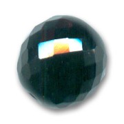 Fire Polished faceted round bead 20mm Jet x1