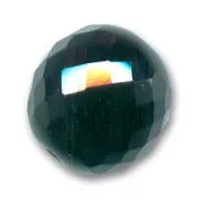 Fire Polished faceted round bead 20mm Jet x1