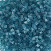 Preciosa Two Cuts 11/0 2 mm Seed Beads - Solgel Blue Green 3 Dyed Satin x20g