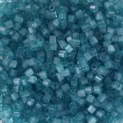 Preciosa Two Cuts 11/0 2 mm Seed Beads - Solgel Blue Green 3 Dyed Satin x20g