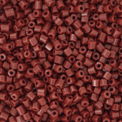 Preciosa Two Cuts 11/0 2 mm Seed Beads - Opaque Light Chocolate x 20 g