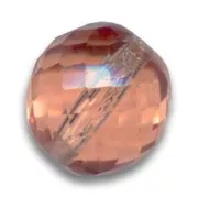 Fire Polished faceted round bead 18mm Light Peach x1
