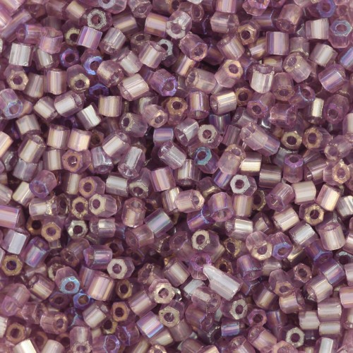Preciosa Seed beads Two Cuts 11/0 2 mm - Light Amethyst Rainbow x20g