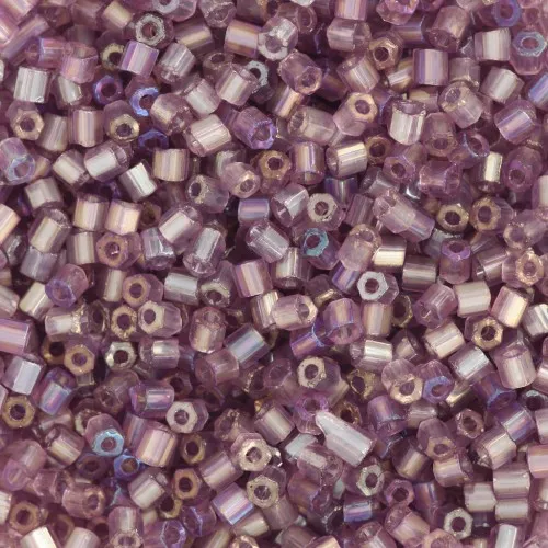 Preciosa Two Cuts 11/0 2 mm Seed Beads - Light Amethyst Rainbow x 20 g