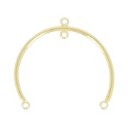 4 rings Spacer 37x30 mm fine Gold plated x1