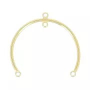 4 rings Spacer 37x30 mm fine Gold plated x1
