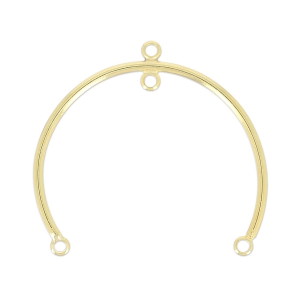 4 rings Spacer 37x30 mm fine Gold plated x1