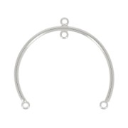 4 rings Spacer 37x30 mm rhodium tone x1|raw }}