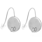 Stainless steel 304L Earwires for 14mm flat back cabochon x2