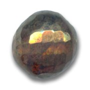 Fire Polished faceted round bead 20mm Crystal/Purple-Brown Seneg