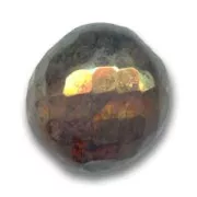 Fire Polished faceted round bead 20mm Crystal/Purple-Brown Seneg