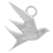 13.5x12mm 925 Sterling SilverSwallow charm x1