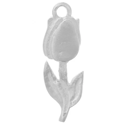 20x7mm 925 Sterling Silver Tulip flower charm x1