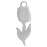 20x7mm 925 Sterling Silver Tulip flower charm x1