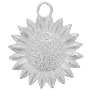 16mm 925 Sterling SilverSun flower charm x1|raw }}