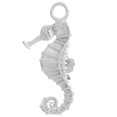 18x8.5mm 925 Sterling Silver Charm Seahorse x1