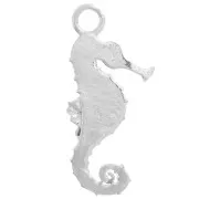 18x8.5mm 925 Sterling Silver Charm Seahorse x1