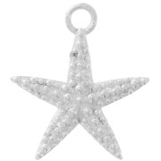 17x15mm 925 Sterling Silver Starfish Charm x1