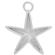 17x15mm 925 Sterling Silver Starfish Charm x1